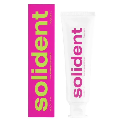 Щоденна відбілювальна зубна паста Solident Peach Mint / Персик-м’ята 90 г